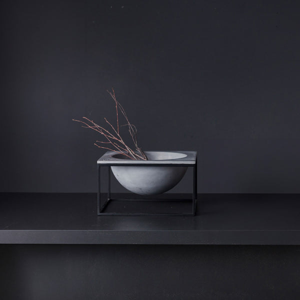Moon Concrete Accent Bowl Grey
